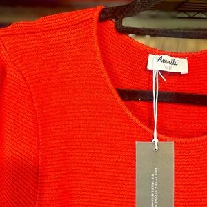 Tall Puff Sleeve Sweater Dress | Brand NWT | Amalli Talli | Medium | Wrap Waist